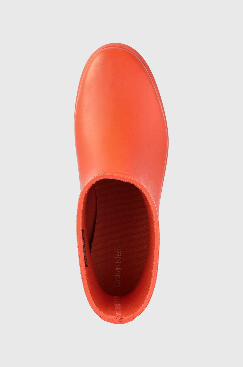 Calvin Klein Holínky Rain Boot dámské oranžová barva - Pepit.cz