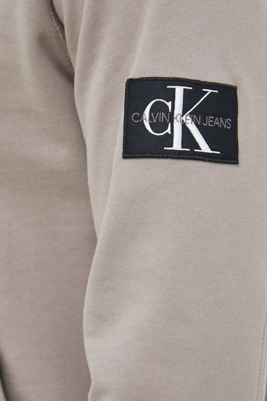 Calvin Klein Jeans Bavlněná mikina pánská černá barva s kapucí hladká - Pepit.cz