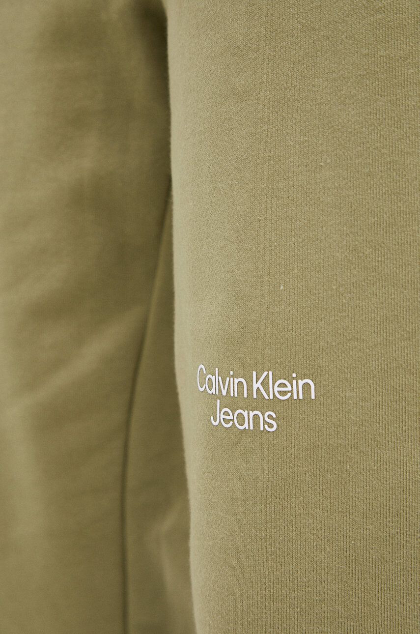 Calvin Klein Jeans Bavlněné kalhoty pánské zelená barva hladké - Pepit.cz