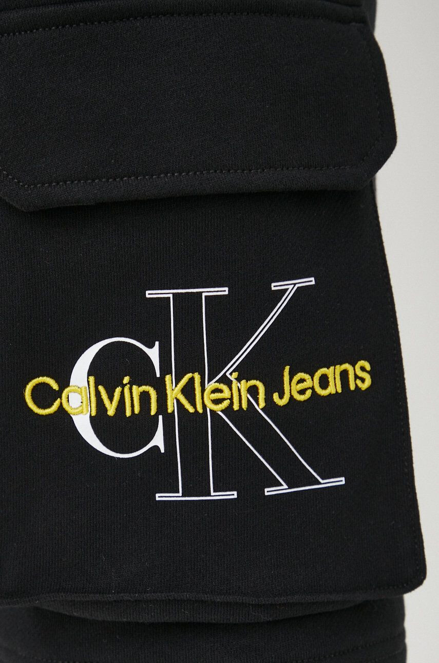 Calvin Klein Jeans Bavlněné šortky pánské černá barva - Pepit.cz