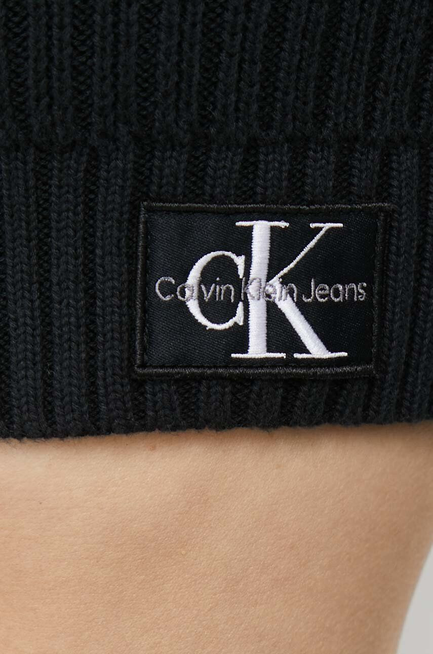 Calvin Klein Jeans Bavlněný kardigan dámský černá barva - Pepit.cz