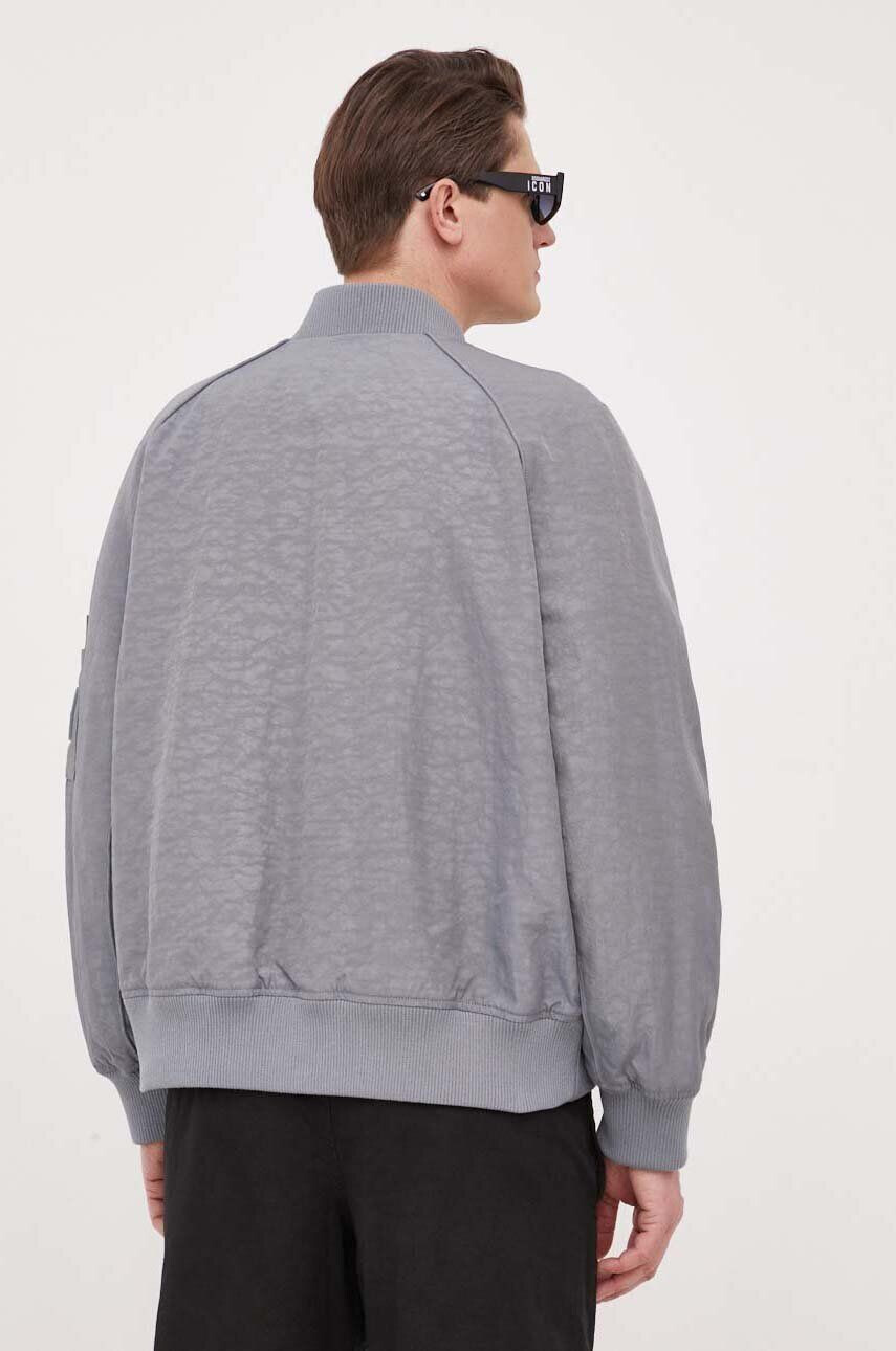 Calvin Klein Jeans Bomber bunda černá barva přechodná oversize - Pepit.cz