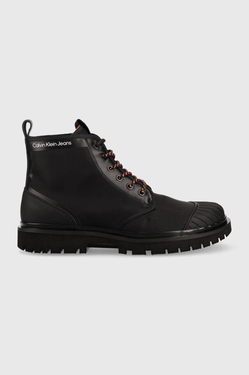 Calvin Klein Jeans Boty Lug Mid Laceup Boot Thermo pánské černá barva - Pepit.cz