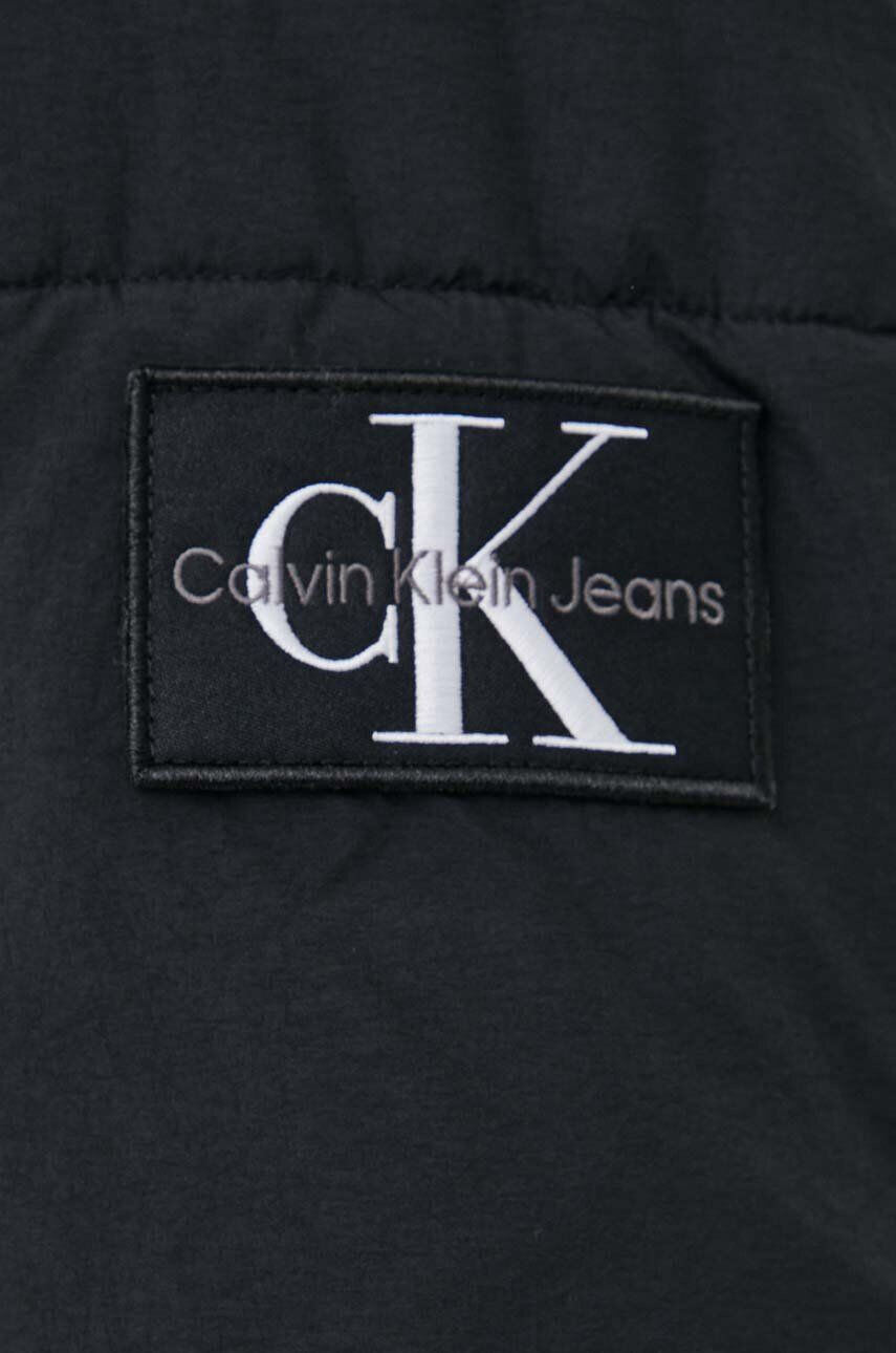 Calvin Klein Jeans Bunda pánská černá barva zimní - Pepit.cz