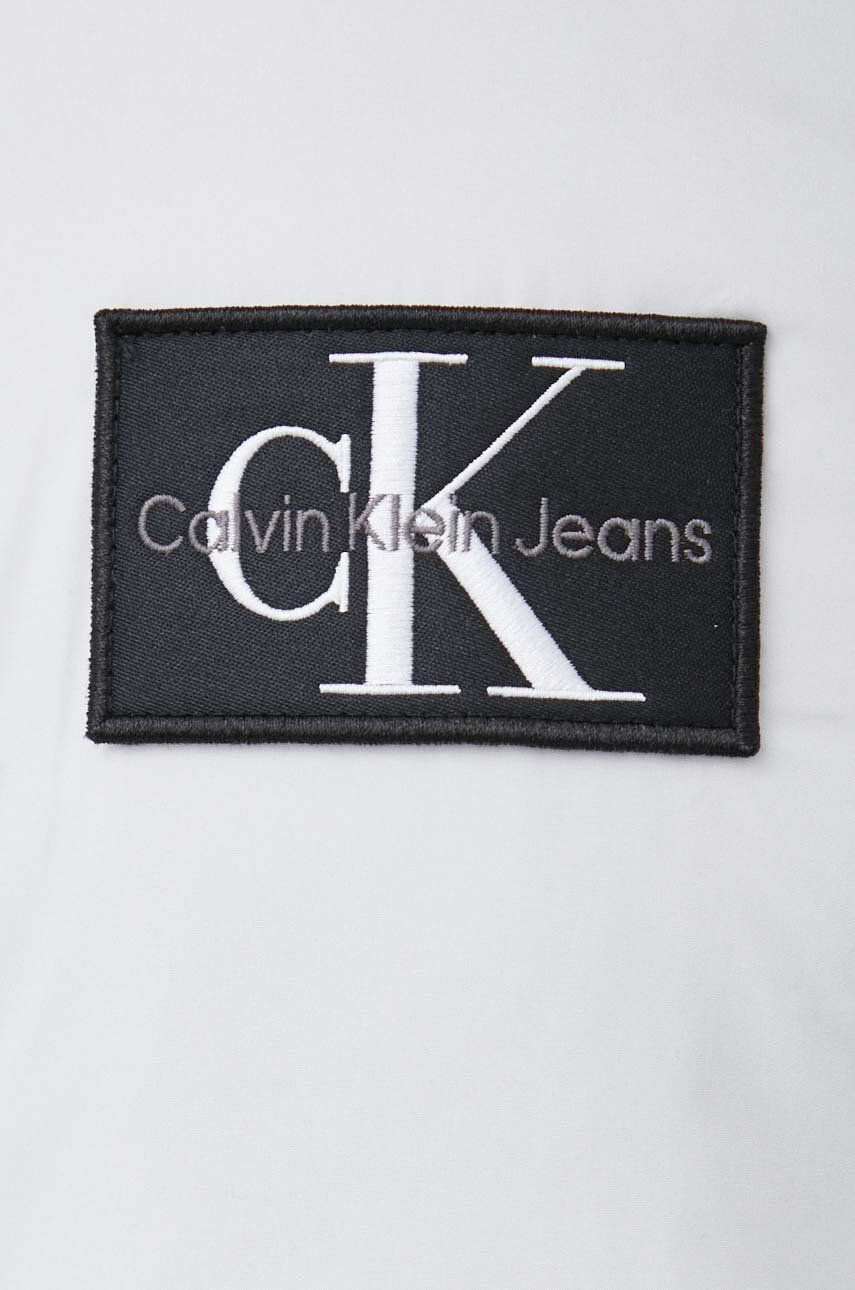 Calvin Klein Jeans Bunda pánská šedá barva přechodná - Pepit.cz