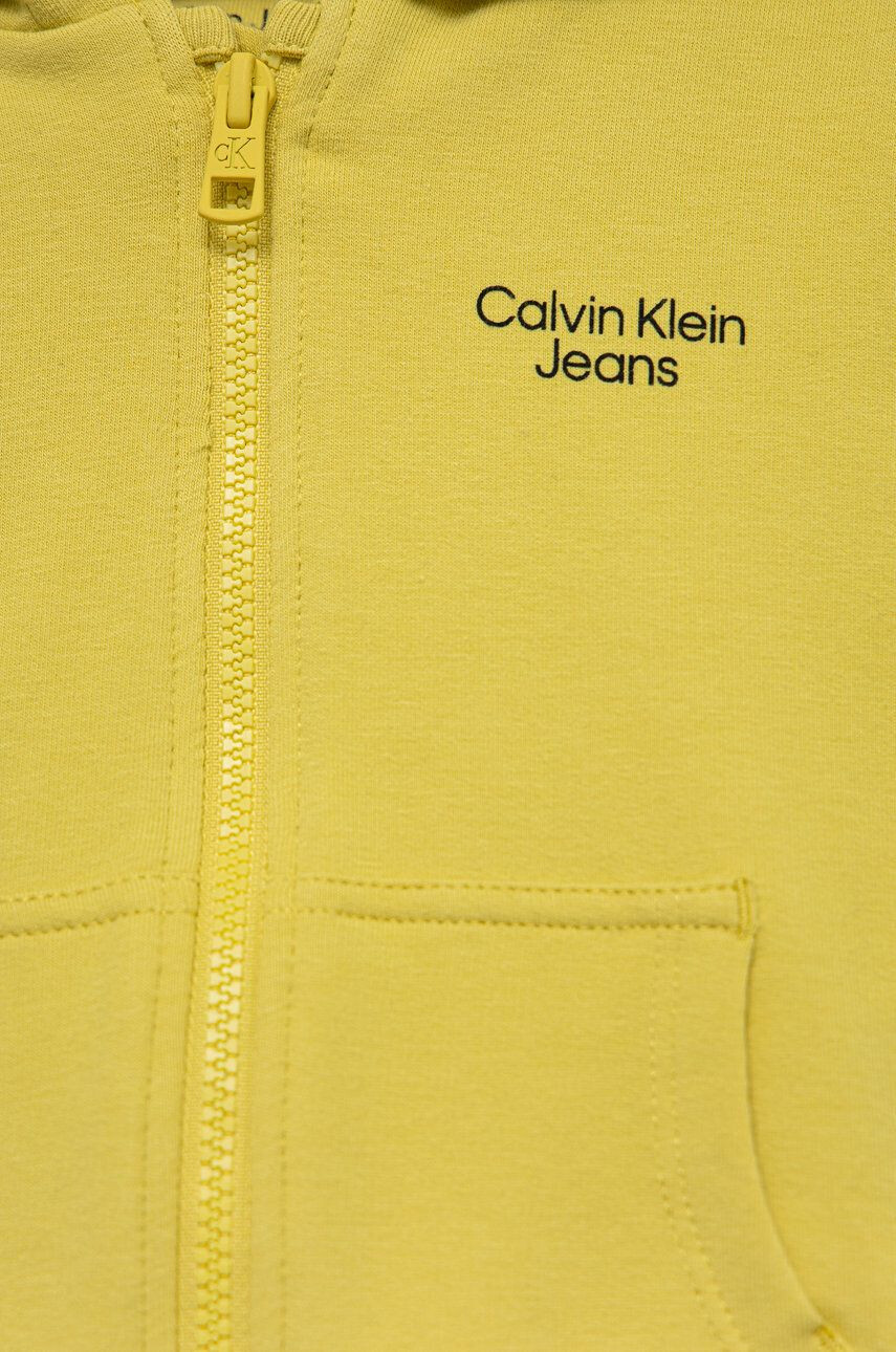 Calvin Klein Jeans Dětská tepláková souprava žlutá barva - Pepit.cz