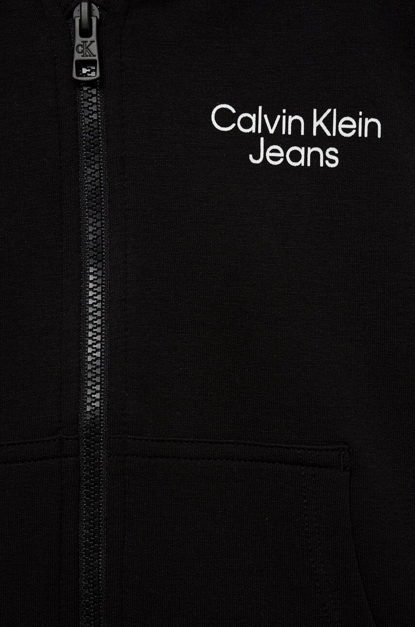 Calvin Klein Jeans Dětská tepláková souprava černá barva - Pepit.cz