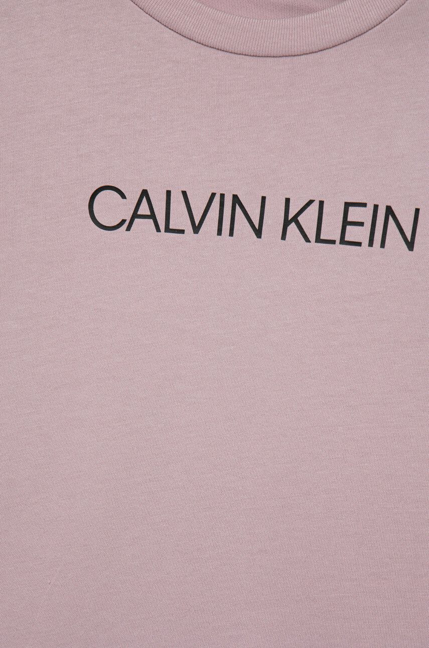 Calvin Klein Jeans Dětská bavlněná košile s dlouhým rukávem béžová barva - Pepit.cz