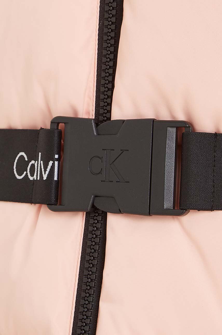 Calvin Klein Jeans Dětská bunda růžová barva - Pepit.cz