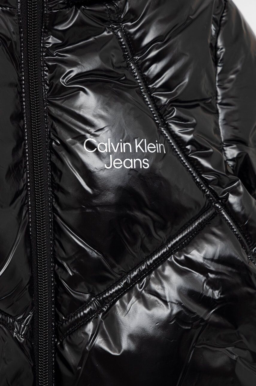 Calvin Klein Jeans Dětská bunda černá barva - Pepit.cz