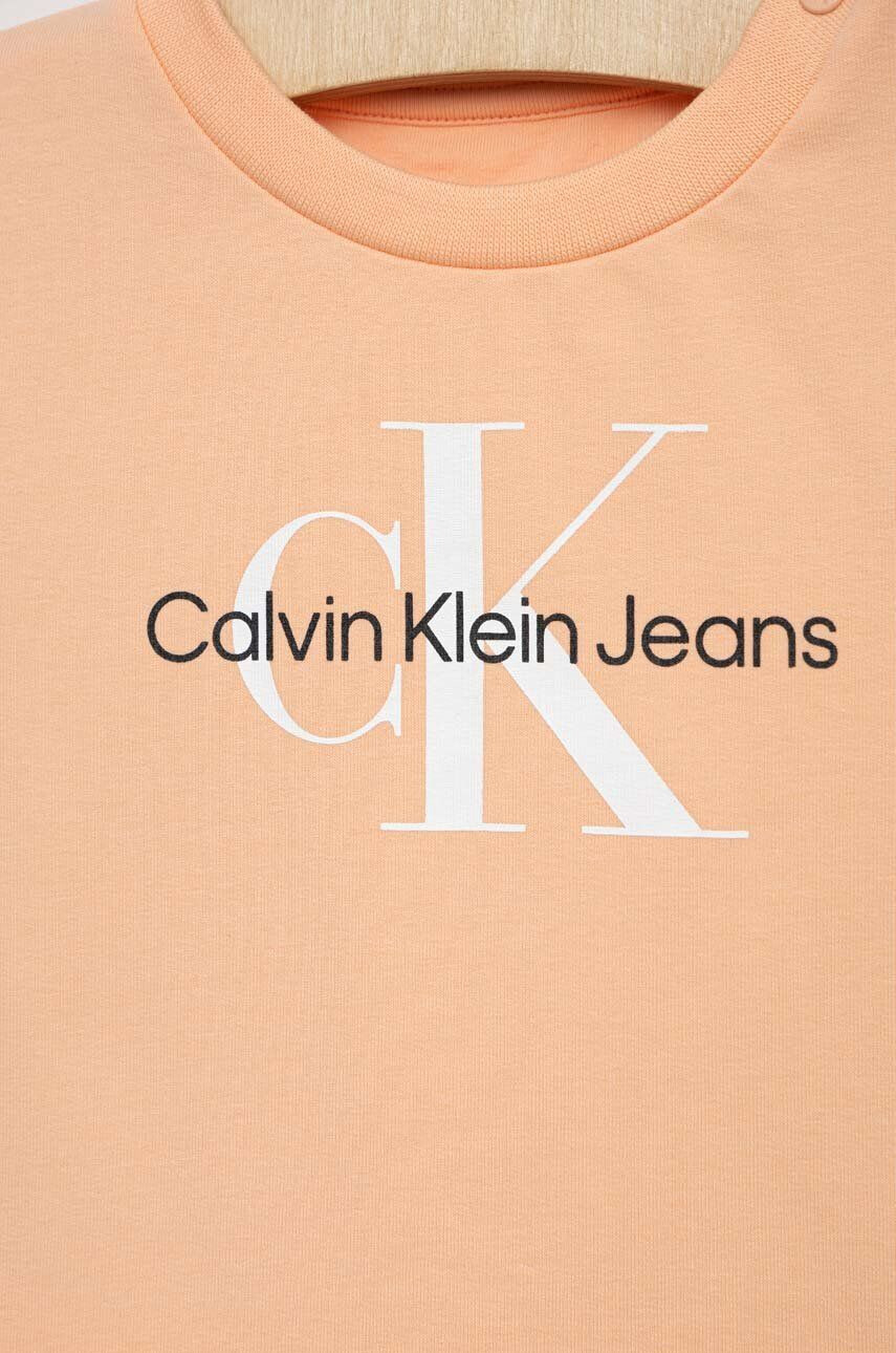 Calvin Klein Jeans Dětská souprava oranžová barva - Pepit.cz