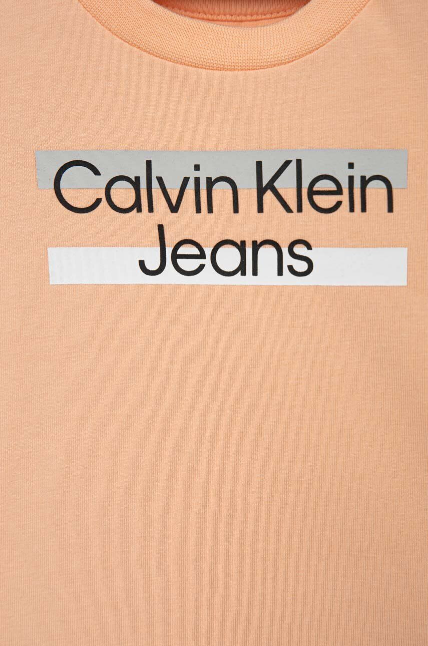 Calvin Klein Jeans Dětská souprava oranžová barva - Pepit.cz