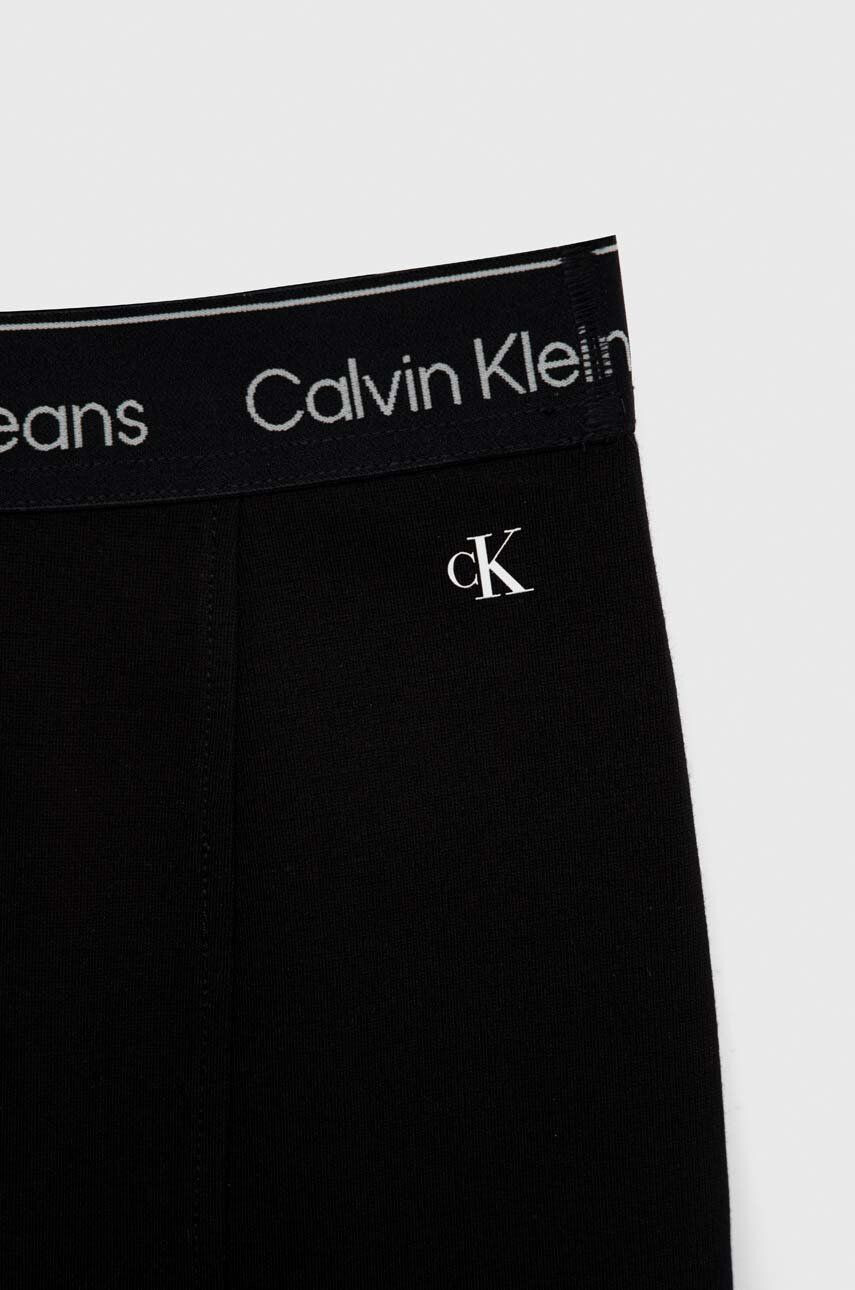 Calvin Klein Jeans Dětská sukně černá barva mini pouzdrová - Pepit.cz