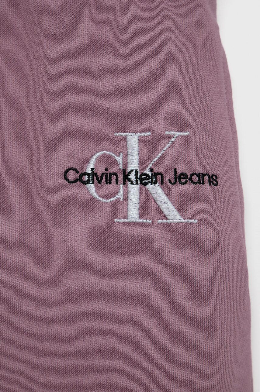 Calvin Klein Jeans Dětská sukně fialová barva mini jednoduchý - Pepit.cz