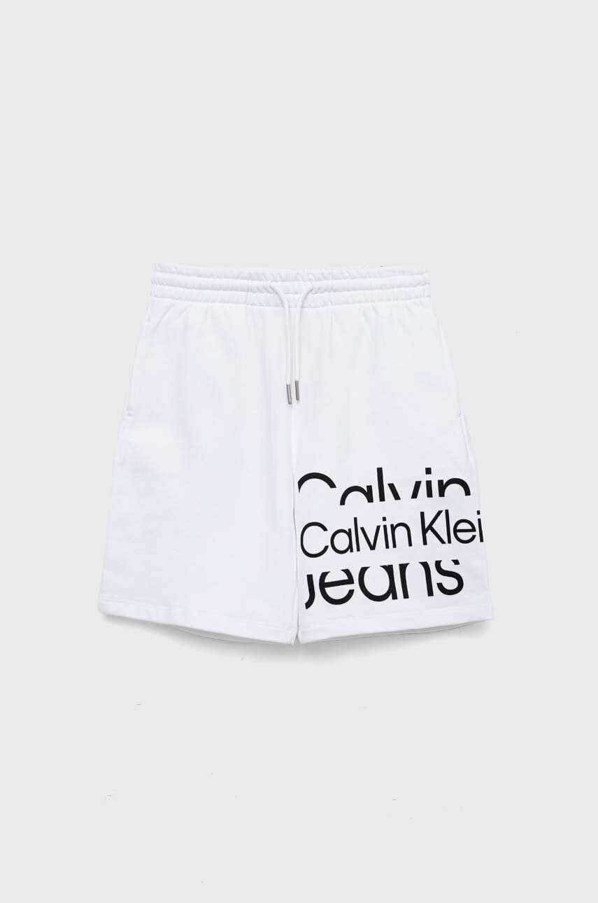 Calvin Klein Jeans Dětské bavlněné šortky černá barva nastavitelný pas - Pepit.cz