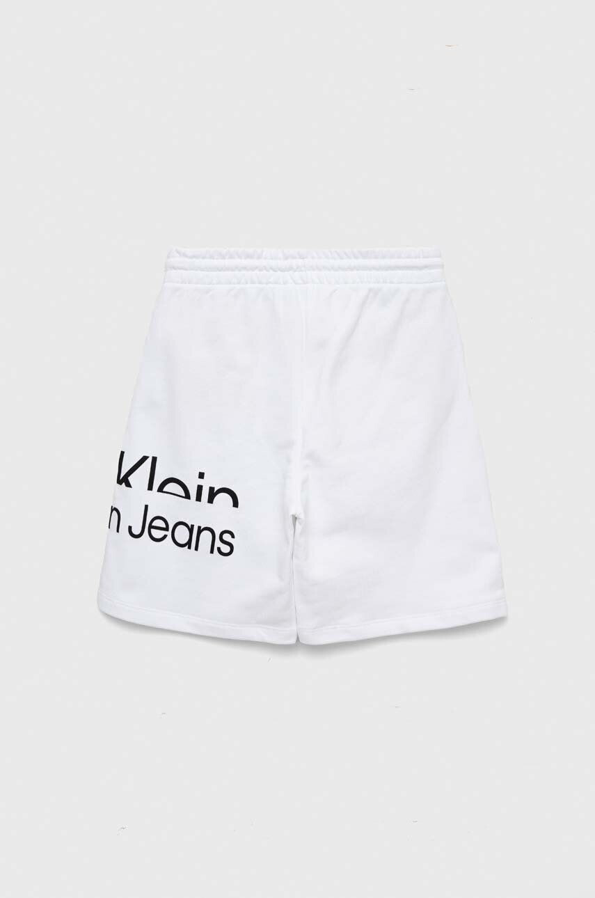 Calvin Klein Jeans Dětské bavlněné šortky černá barva nastavitelný pas - Pepit.cz