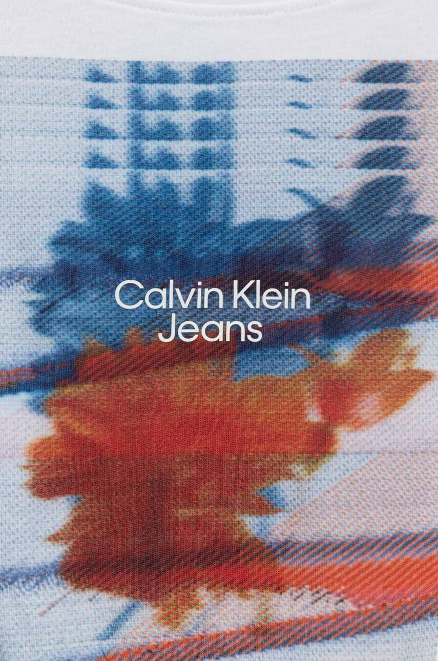 Calvin Klein Jeans Dětské bavlněné tričko černá barva - Pepit.cz