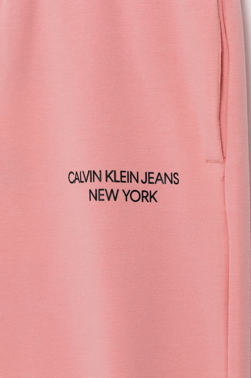 Calvin Klein Jeans Dětské kalhoty černá barva hladké - Pepit.cz