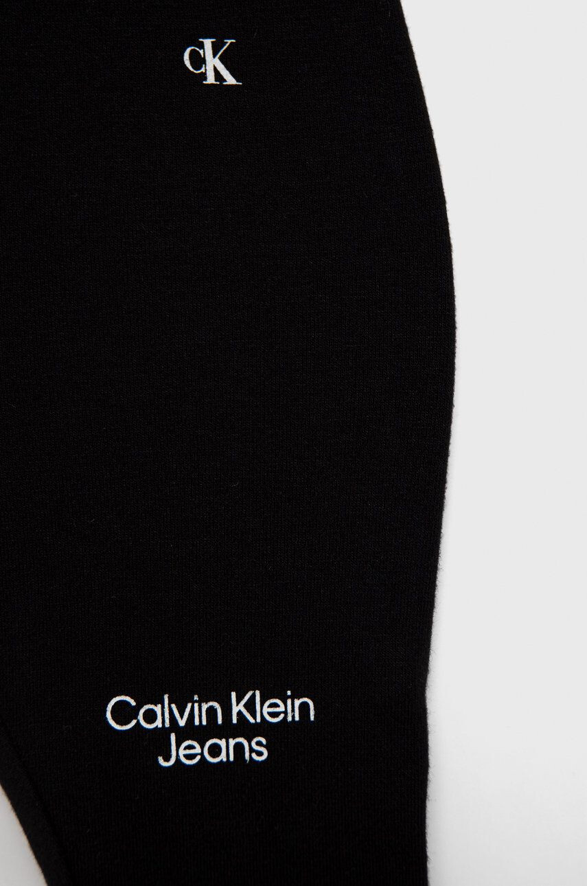 Calvin Klein Jeans Dětské legíny černá barva hladké - Pepit.cz