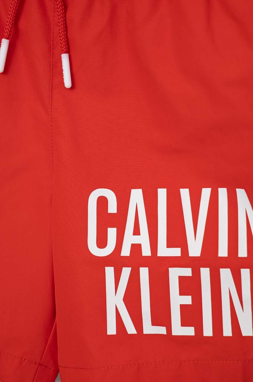 Calvin Klein Jeans Dětské plavkové šortky vínová barva - Pepit.cz