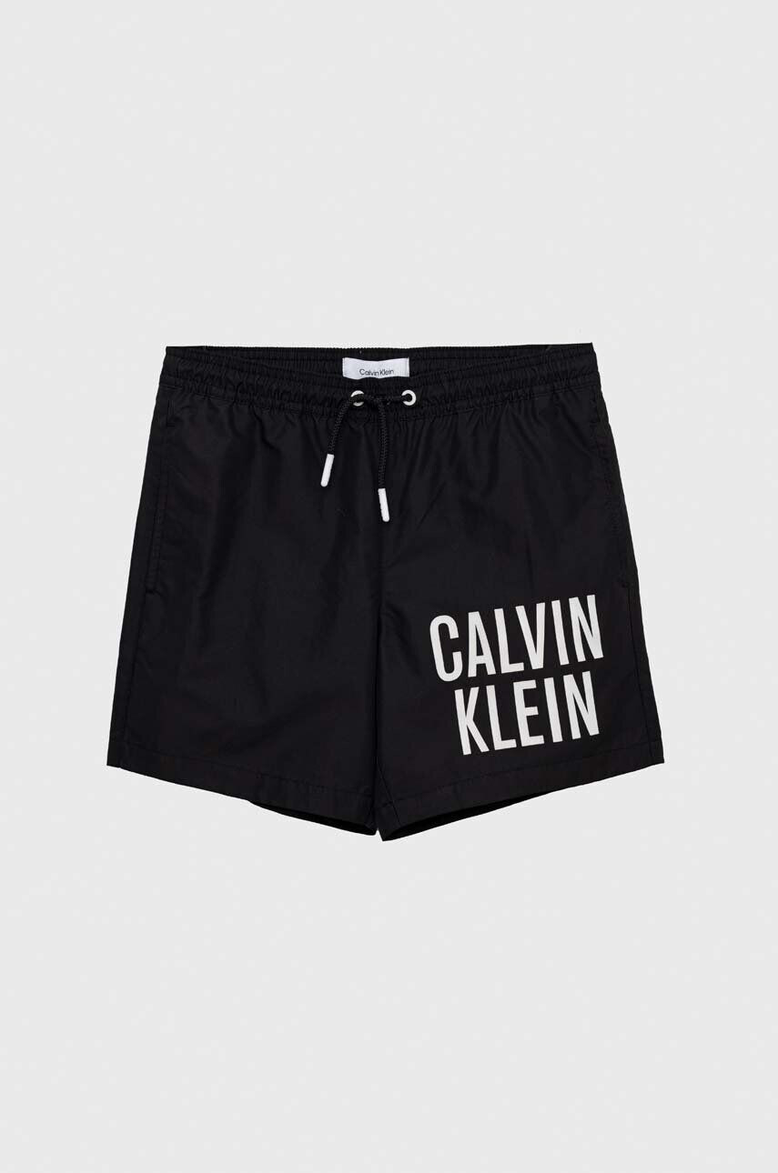 Calvin Klein Jeans Dětské plavkové šortky černá barva - Pepit.cz