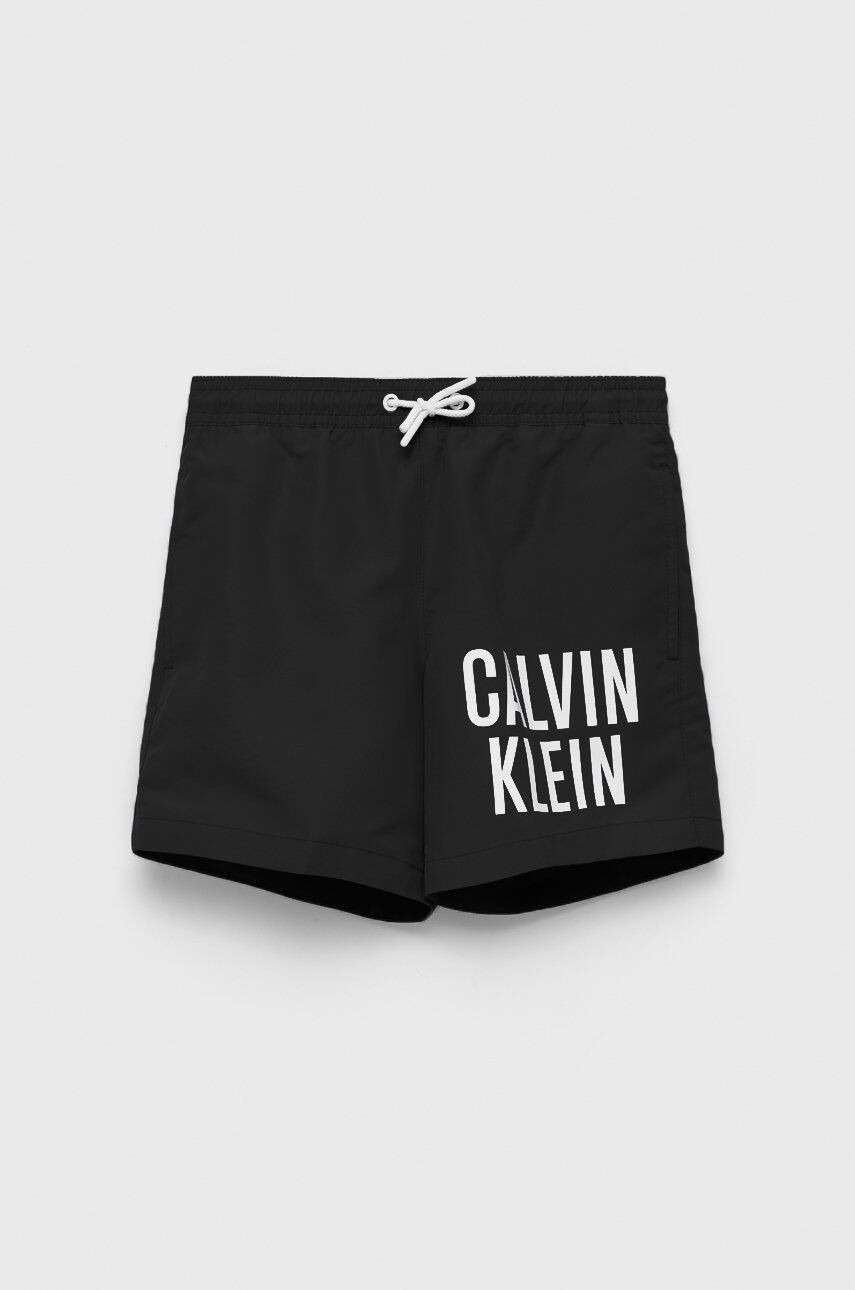 Calvin Klein Jeans Dětské plavkové šortky černá barva - Pepit.cz