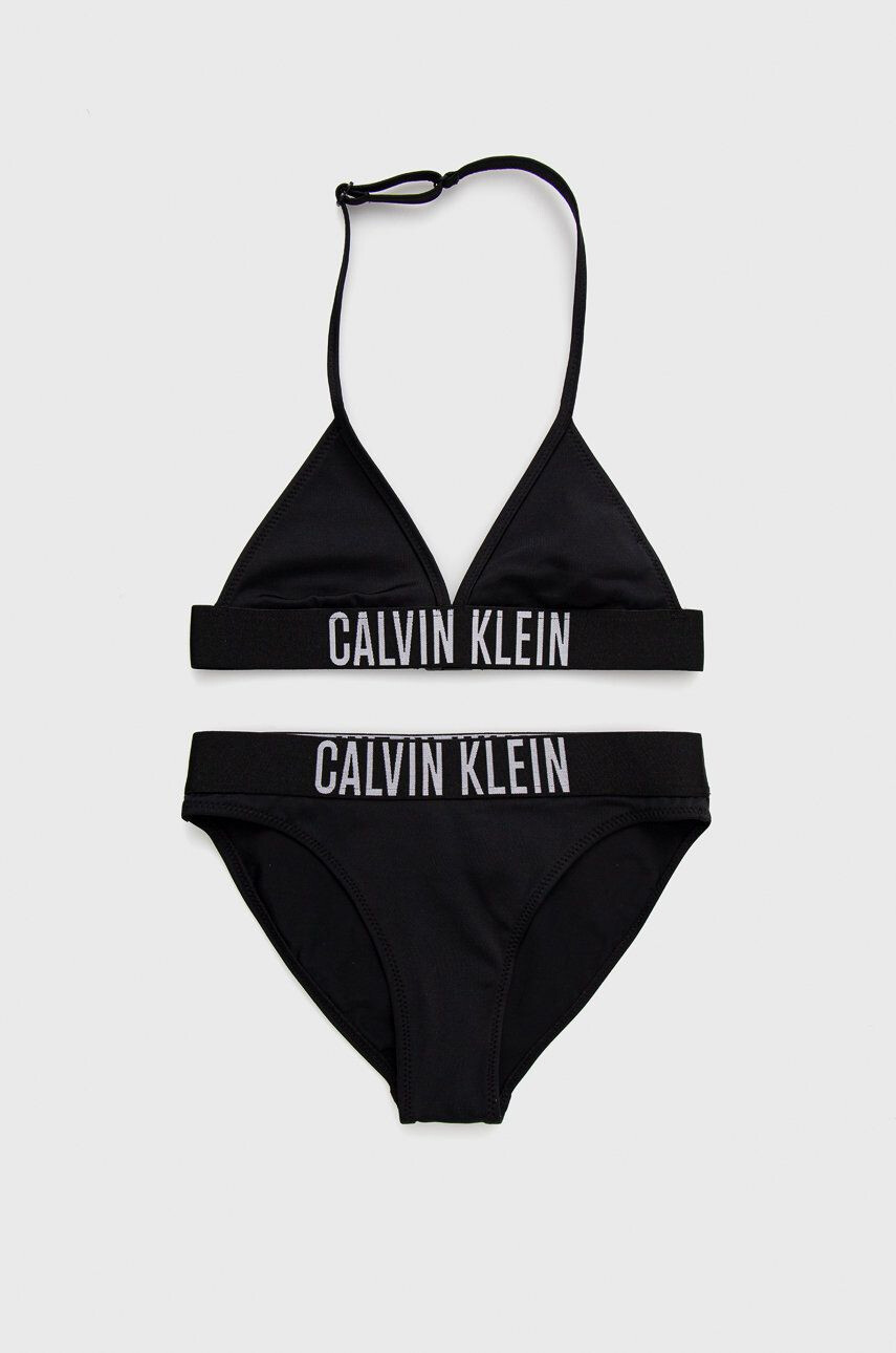 Calvin Klein Jeans Dětské plavky zelená barva - Pepit.cz