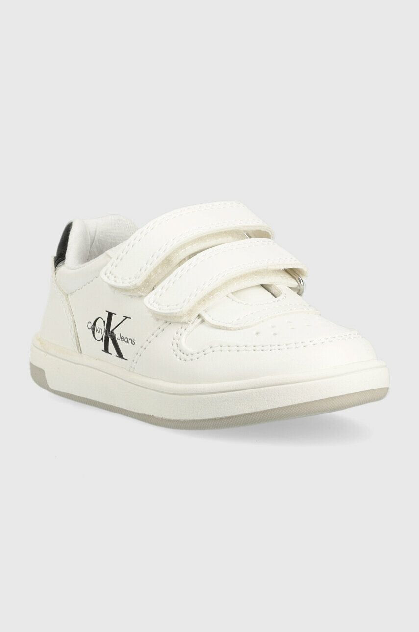 Calvin Klein Jeans Dětské sneakers boty bílá barva - Pepit.cz