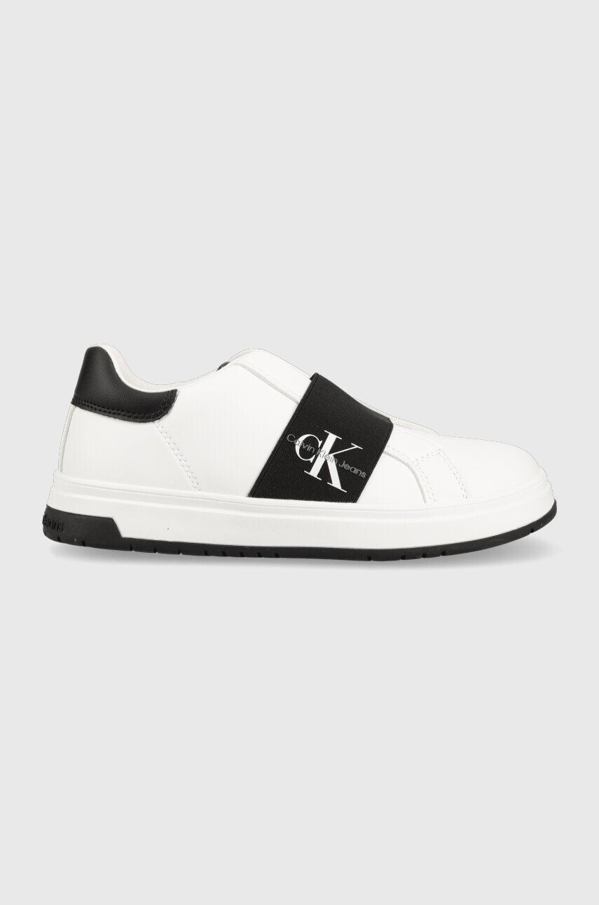 Calvin Klein Jeans Dětské sneakers boty bílá barva - Pepit.cz