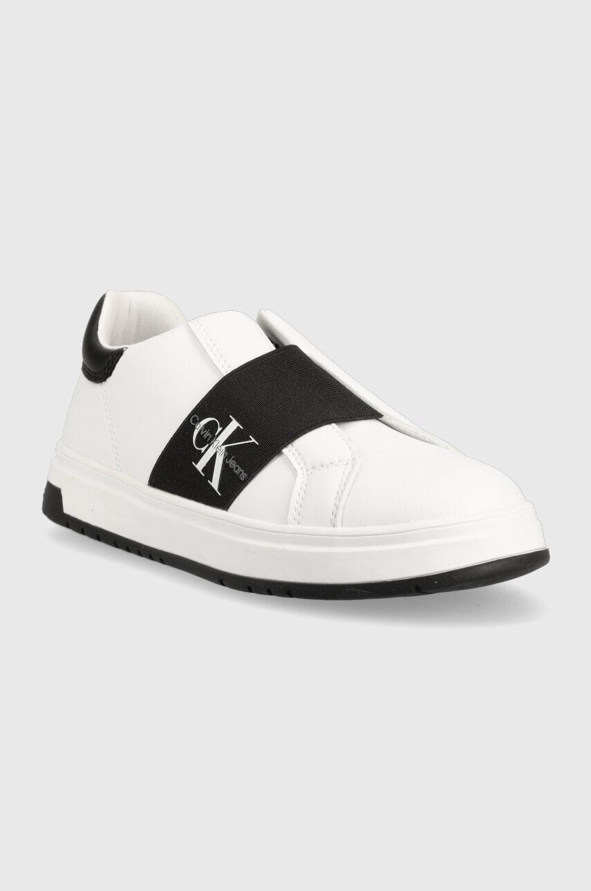 Calvin Klein Jeans Dětské sneakers boty bílá barva - Pepit.cz