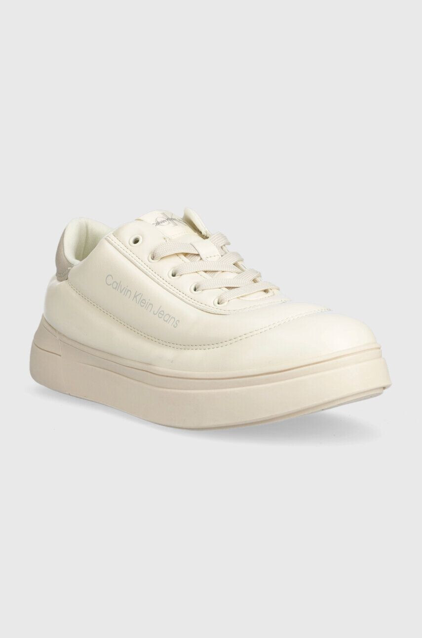 Calvin Klein Jeans Dětské sneakers boty béžová barva - Pepit.cz