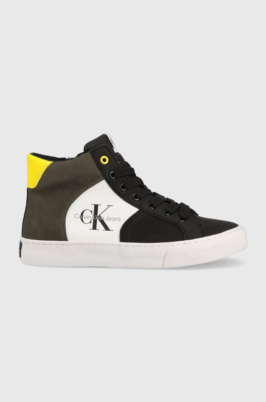 Calvin Klein Jeans Dětské sneakers boty zelená barva - Pepit.cz