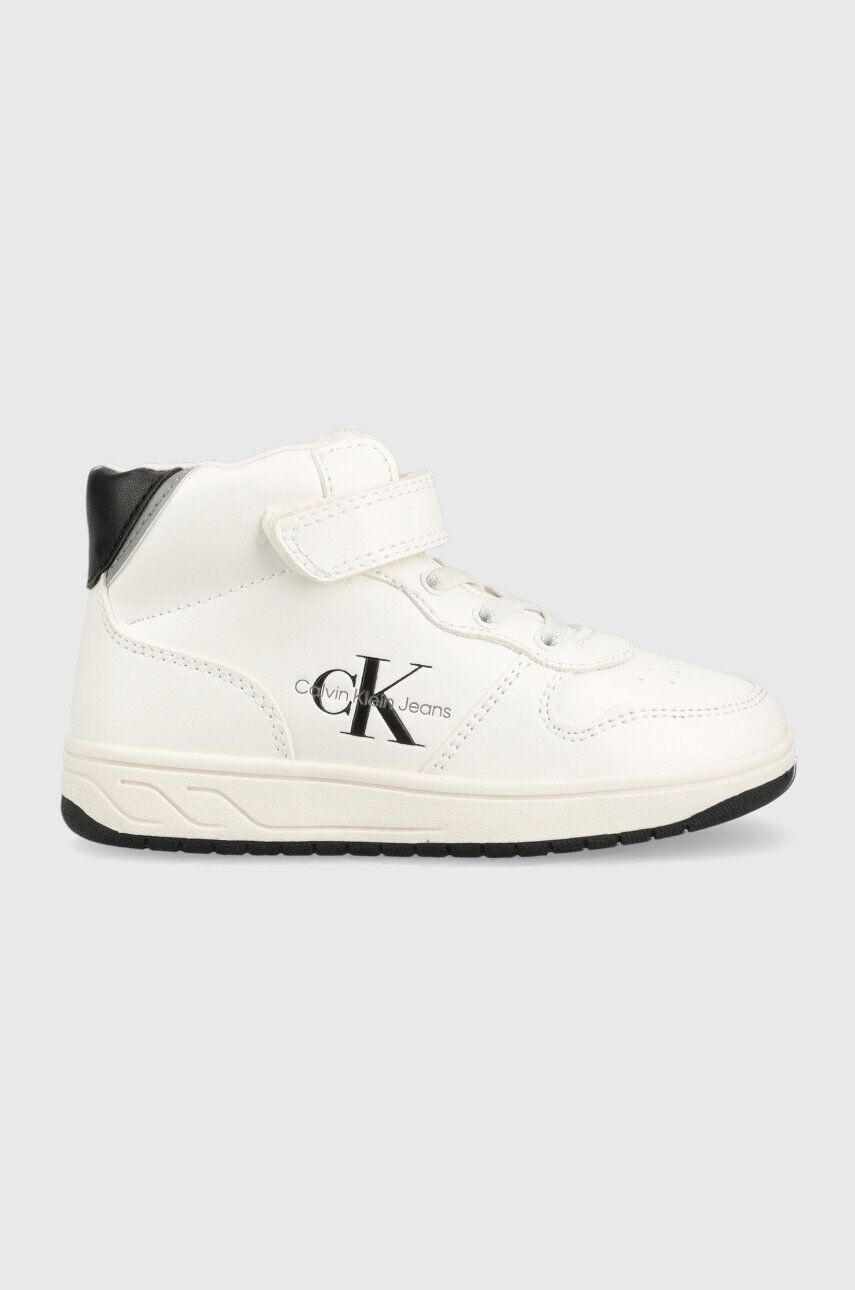 Calvin Klein Jeans Dětské sneakers boty bílá barva - Pepit.cz