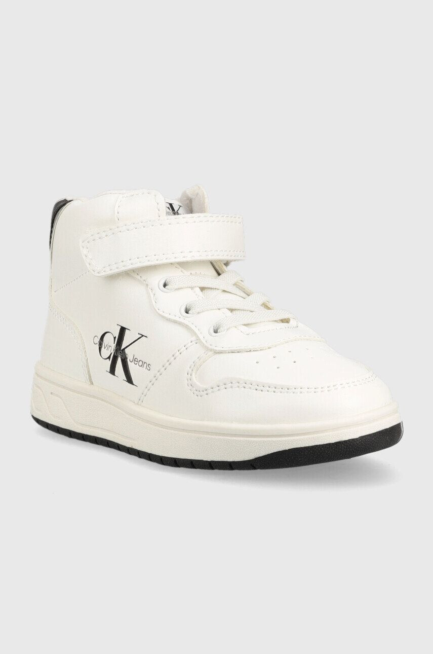 Calvin Klein Jeans Dětské sneakers boty bílá barva - Pepit.cz