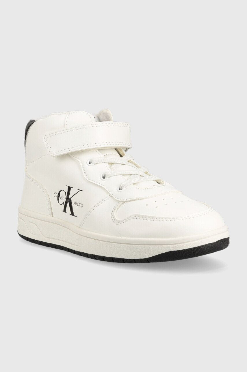 Calvin Klein Jeans Dětské sneakers boty bílá barva - Pepit.cz