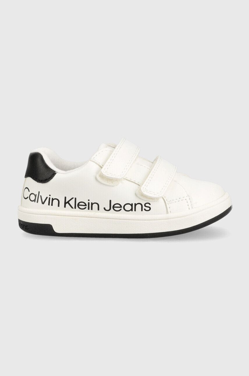 Calvin Klein Jeans Dětské sneakers boty bílá barva - Pepit.cz