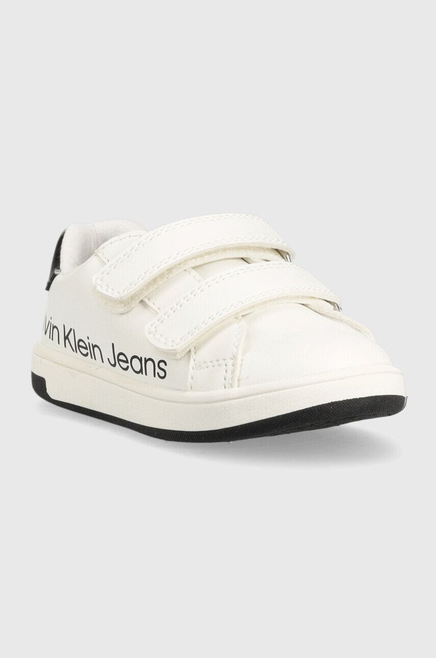 Calvin Klein Jeans Dětské sneakers boty bílá barva - Pepit.cz