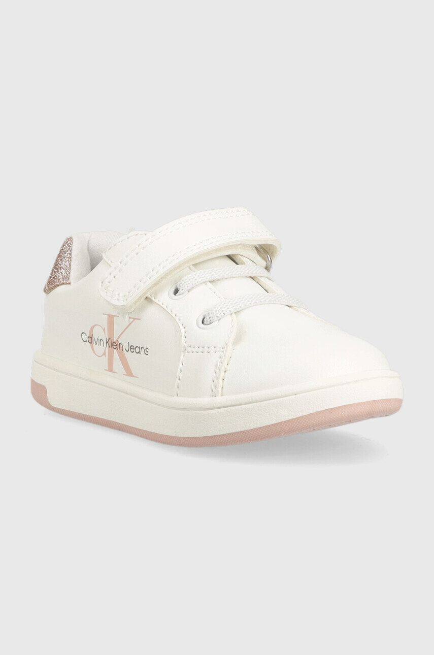 Calvin Klein Jeans Dětské sneakers boty bílá barva - Pepit.cz