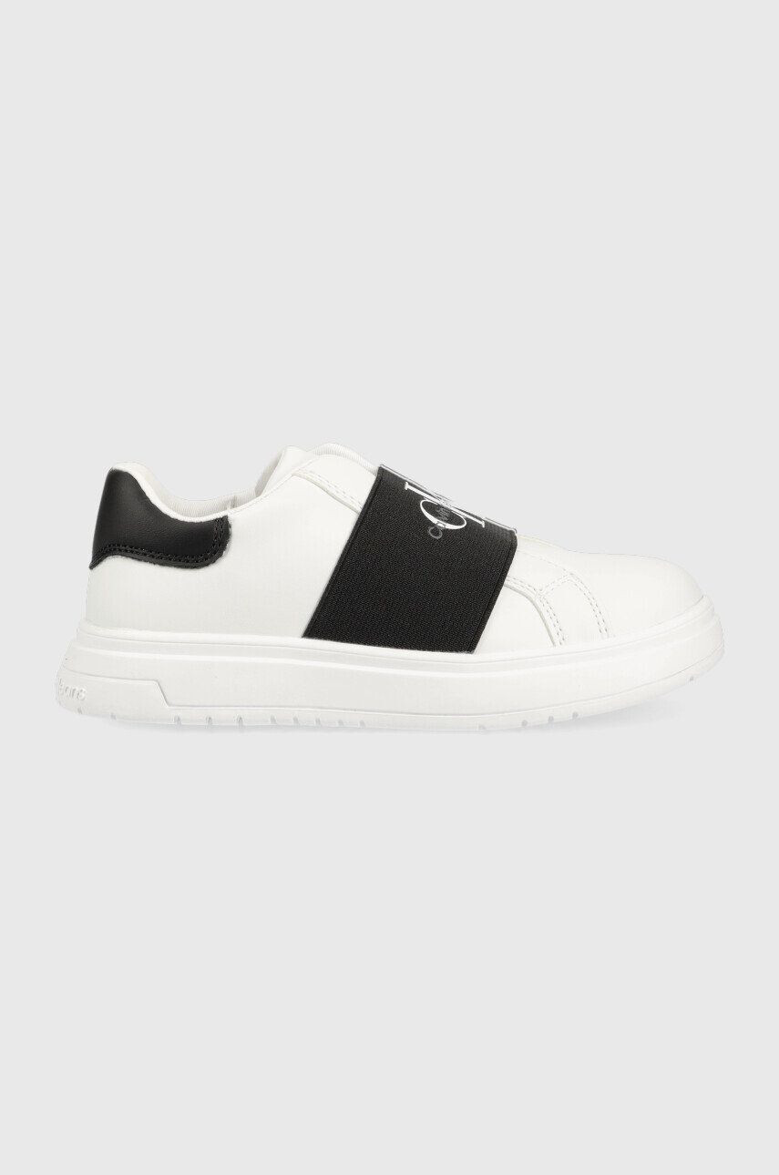 Calvin Klein Jeans Dětské sneakers boty bílá barva - Pepit.cz