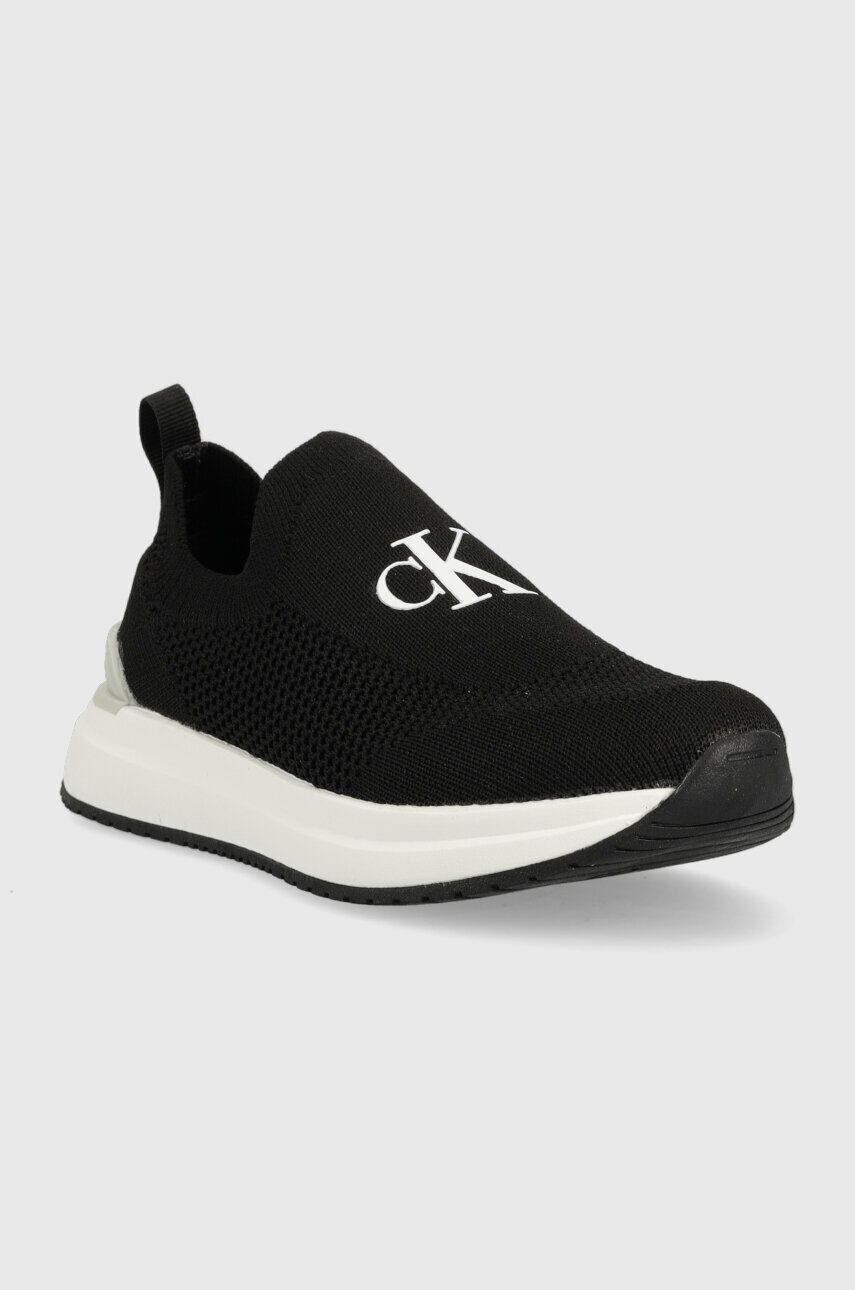 Calvin Klein Jeans Dětské sneakers boty černá barva - Pepit.cz