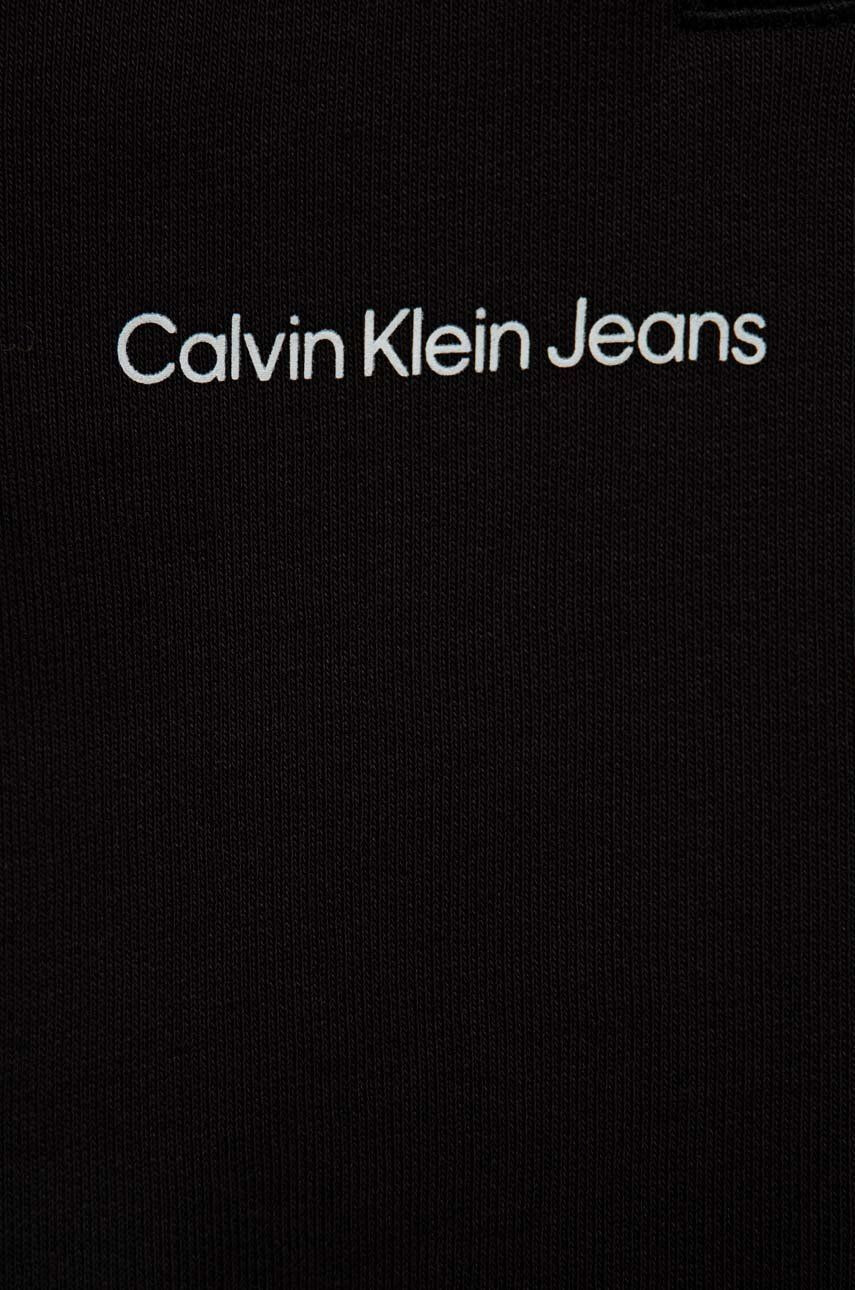 Calvin Klein Jeans Dětské tepláky černá barva hladké - Pepit.cz