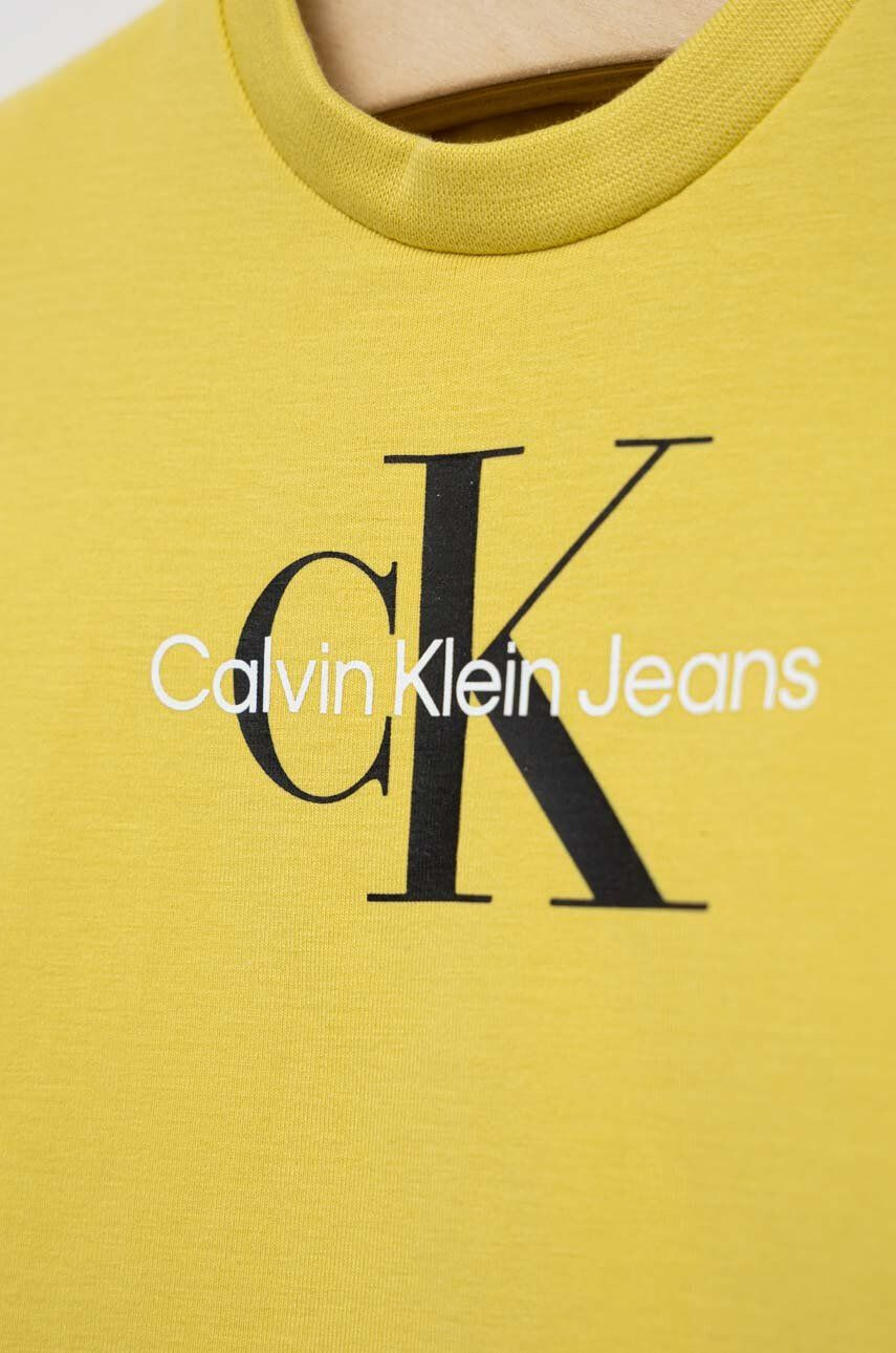 Calvin Klein Jeans Dětské tričko s dlouhým rukávem černá barva s aplikací - Pepit.cz