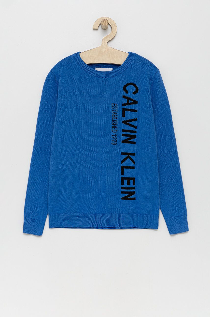 Calvin Klein Jeans Dětský bavlněný svetr - Pepit.cz