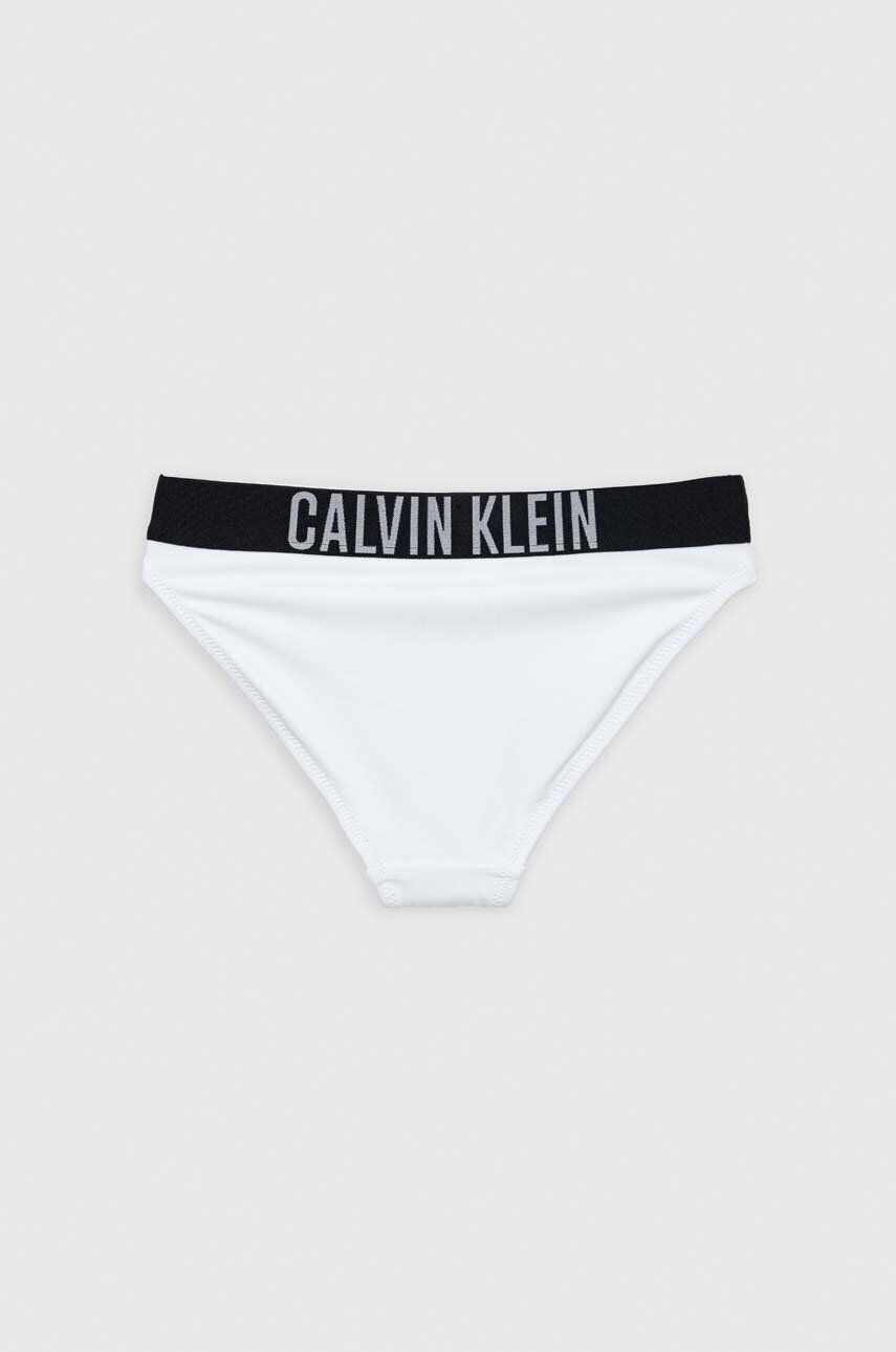 Calvin Klein Jeans Dvoudílné dětské plavky bílá barva - Pepit.cz