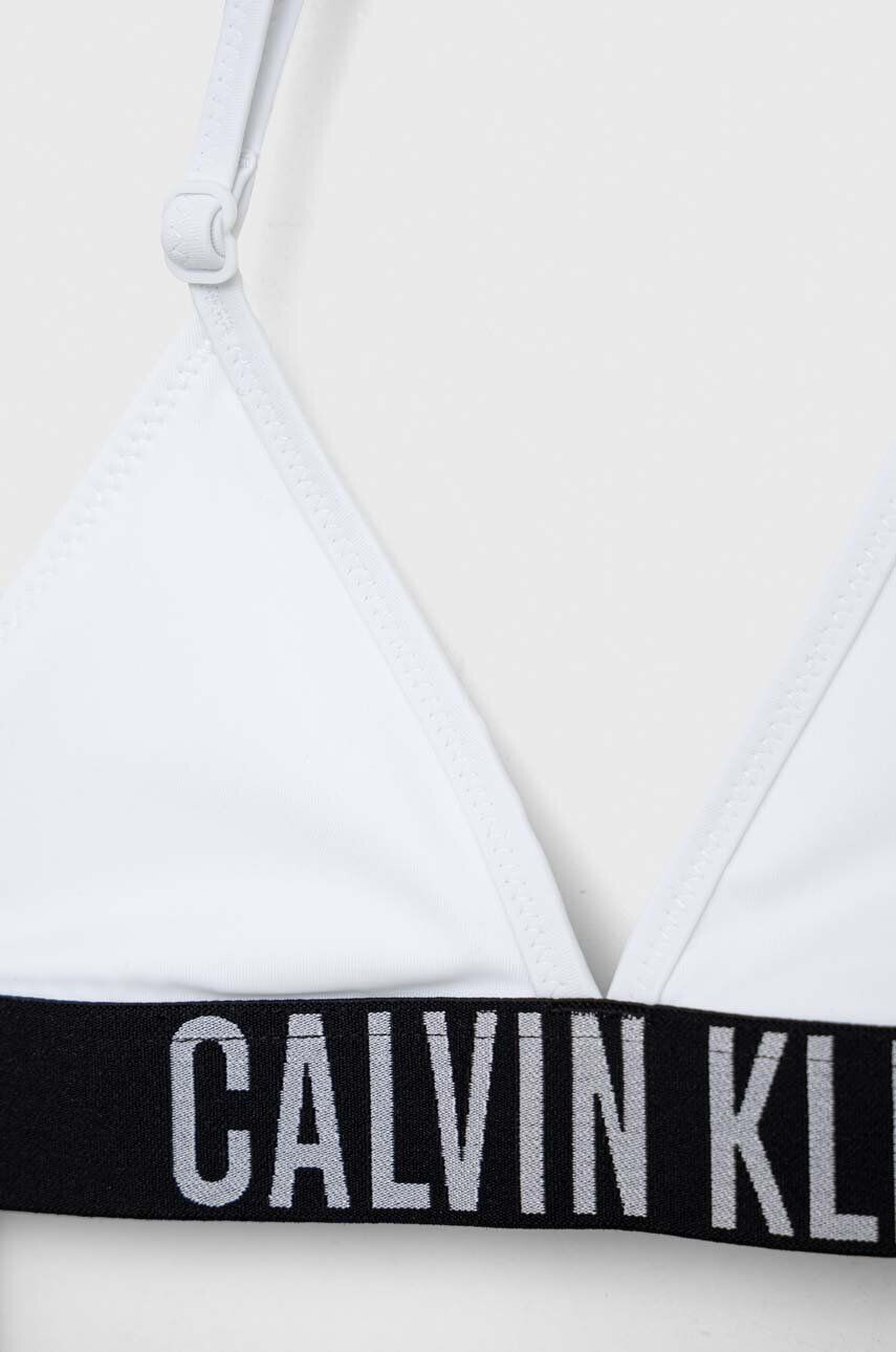 Calvin Klein Jeans Dvoudílné dětské plavky bílá barva - Pepit.cz