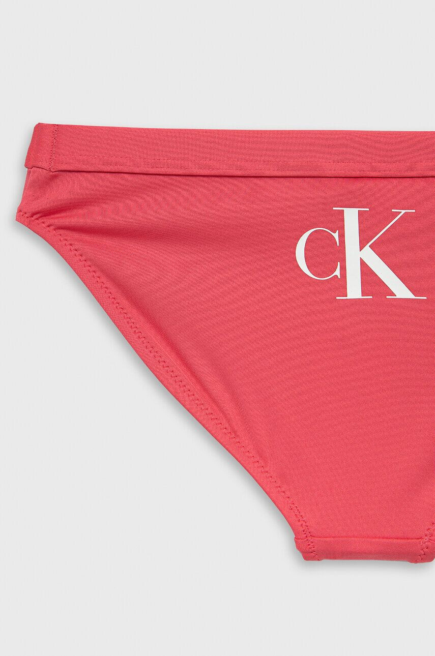 Calvin Klein Jeans Dvoudílné dětské plavky růžová barva - Pepit.cz