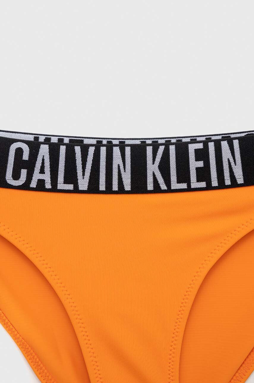 Calvin Klein Jeans Dvoudílné dětské plavky oranžová barva - Pepit.cz