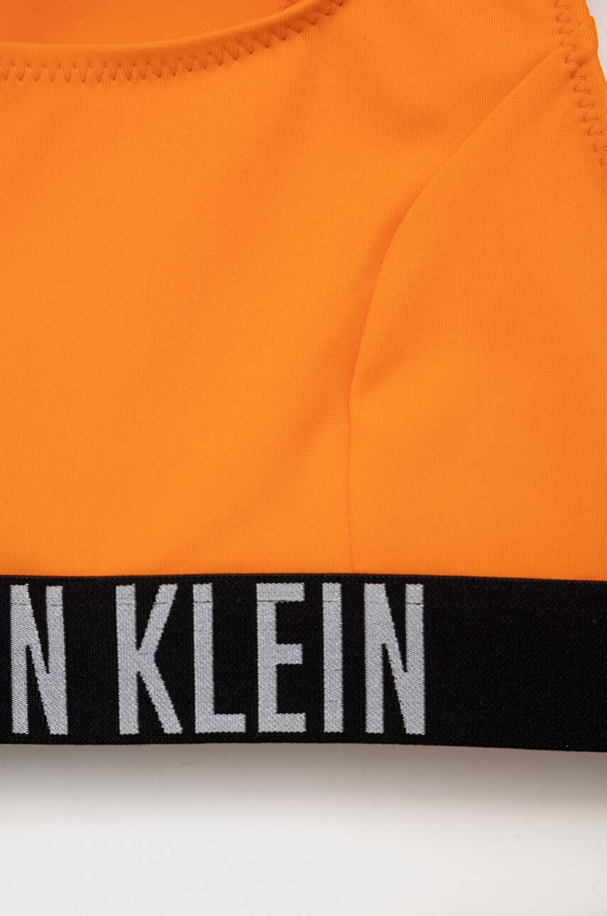 Calvin Klein Jeans Dvoudílné dětské plavky oranžová barva - Pepit.cz