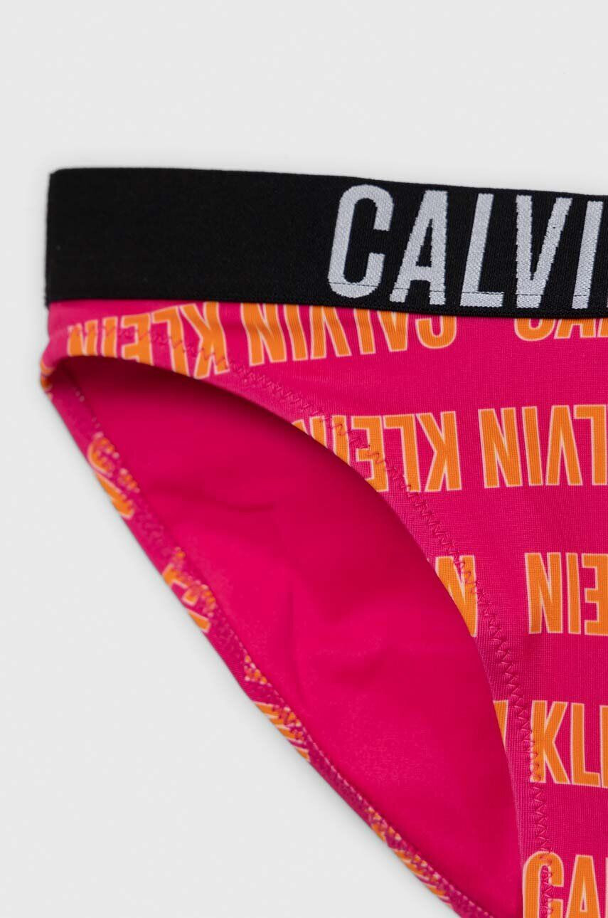 Calvin Klein Jeans Dvoudílné dětské plavky růžová barva - Pepit.cz