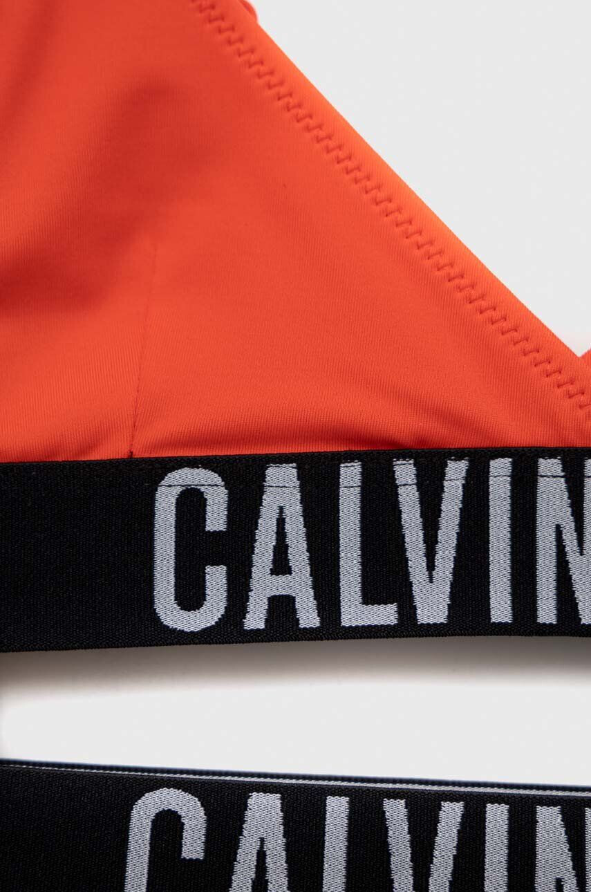 Calvin Klein Jeans Dvoudílné plavky oranžová barva - Pepit.cz